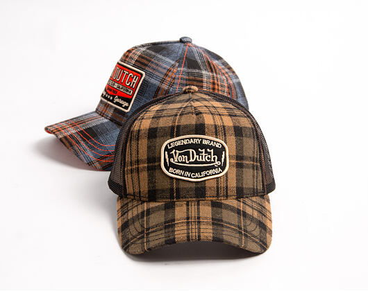 Cap Von Dutch - Baseball - Checkered Patch - Brown