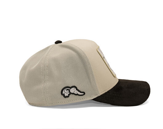 Cap Capslab - Looney Tunes Trucker - Bugs Bunny Line Art Suede Visor - Off White / Black