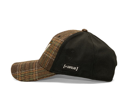 Cap Capslab - Tom & Jerry Trucker - Jerry Wink Checkered - Brown / Black
