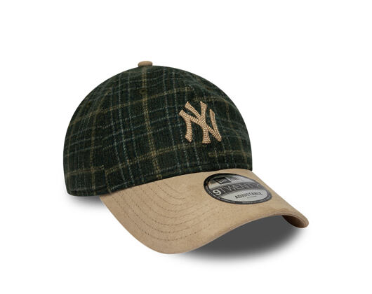 Cap New Era - MLB Mix Check 9TWENTY - NY Yankees - Stone / Cilantro Green