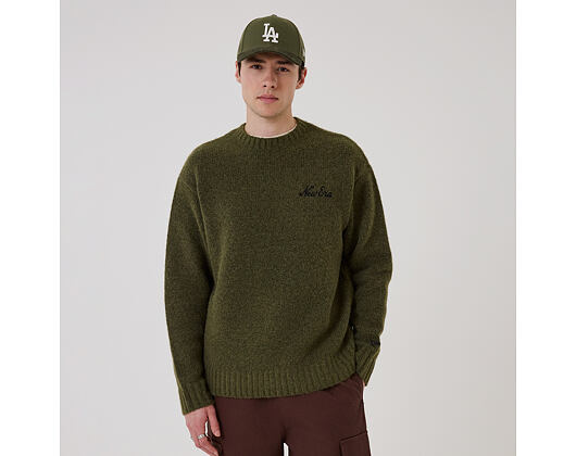 Sweater New Era - Branded Simple Knit Crew - New Olive