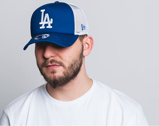 New Era 9FORTY Clean Trucker Los Angeles Dodgers Snapback Light Royal / Optic White Cap