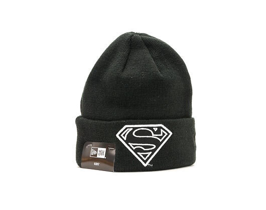 New Era Superman GITD Cuff Youth Black Kids Beanie