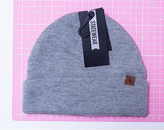 STATEWEAR Morris Hipster Beanie Light Grey Melange