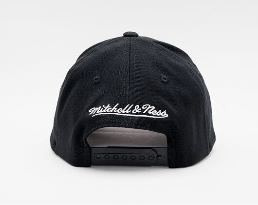 Mitchell & Ness Pinscript Redline Snapback Branded Black / White Cap