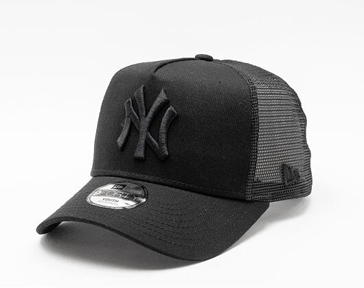 New Era Kids 9FORTY Clean Trucker New York Yankees Black / Black Snapback