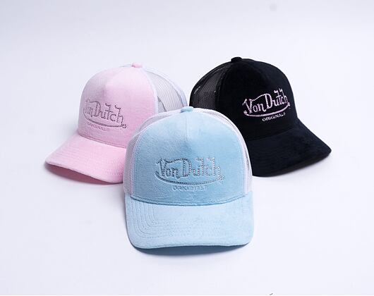 Von Dutch Miami Trucker Velvet  LIGHT BLUE/WHITE Cap