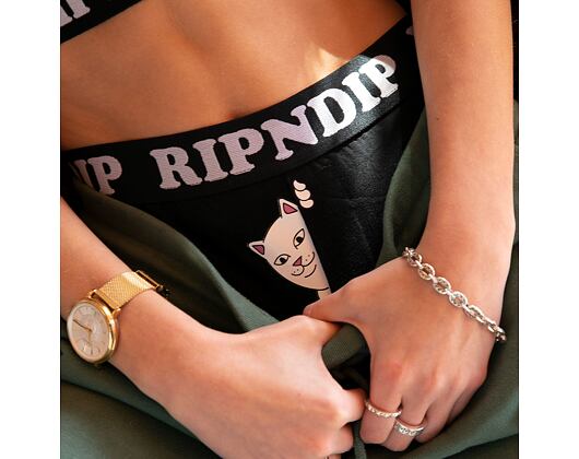 RIP N DIP RND4608 Peek A Nermal Boxers Black Boxer Brief