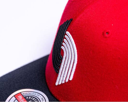 Mitchell & Ness Team 2 Tone 2.0 Stretch Snapback Hwc Portland Trail Blazers Red / Black Cap