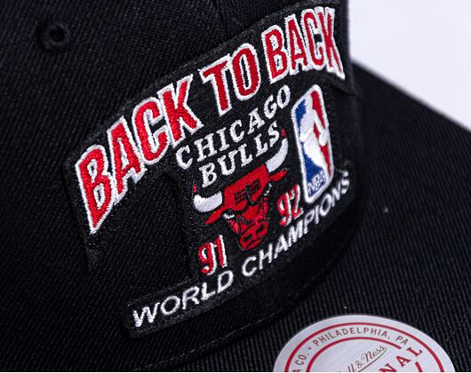 Mitchell & Ness 91/92 Back 2 Back Champs Snapback HWC Chicago Bulls Black Cap