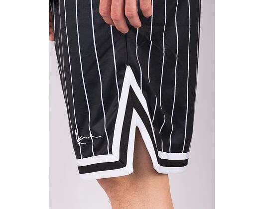 Karl Kani Small Signature Pinstripe Mesh Shorts black/white