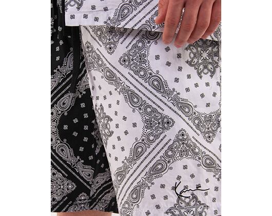 Kraťasy Karl Kani Small Signature Paisley Block Resort Shorts black/white