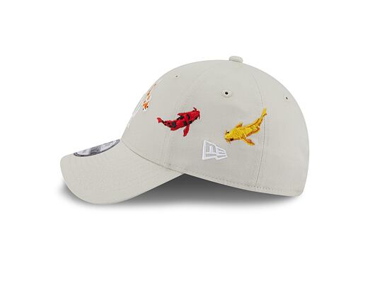 Kšiltovka New Era 9FORTY MLB Koi Fish Los Angeles Dodgers Stone / Optic White