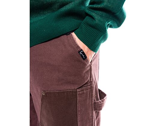 Kalhoty Karl Kani OG Washed Patchwork Carpenter Pants brown/taupe