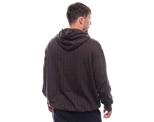 Mikina New Era Pinstripe Oversized Hoody Dark Brown / Black