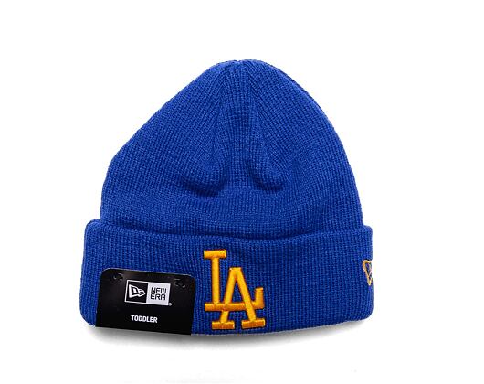 Dětský kulich New Era MLB Kids League Essential Beanie Los Angeles Dodgers Blue Azure / Mellow Yello