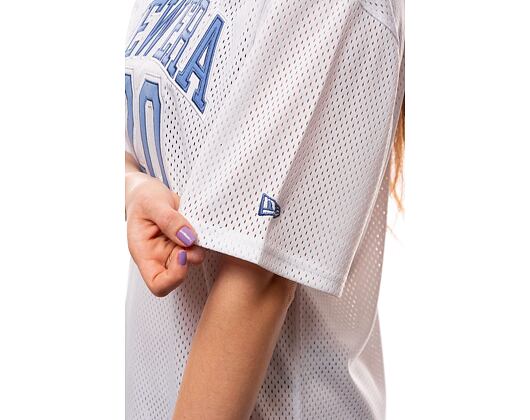 Dámské šaty New Era Arch Wordmark Mesh Dress White / Copen Blue