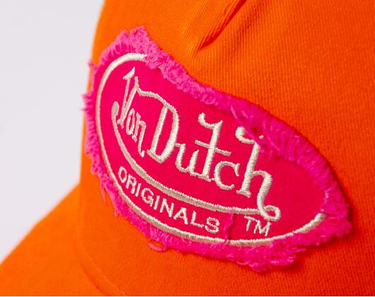 Kšiltovka Von Dutch Trucker Kalmar - Cotton Twill - Orange/Pink