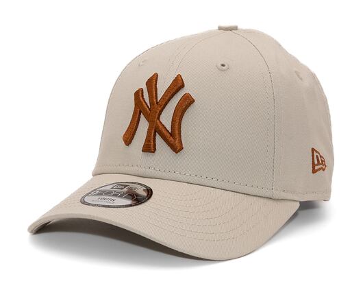 Dětská kšiltovka New Era 9FORTY Kids MLB League Essential New York Yankees Stone / Caramel Brown