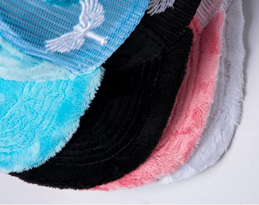 Cap Reflection Luxury Fuzzy Trucker - Satin Black / White