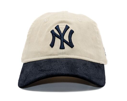 Kšiltovka New Era - MLB Cord 9TWENTY - NY Yankees - Cream / Navy