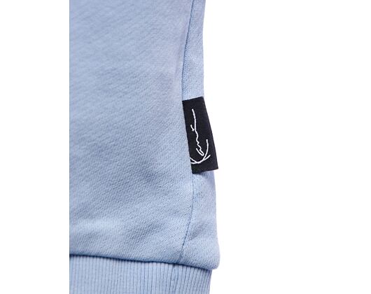 Mikina Karl Kani - College Heavy Crop Zip Hoodie - light blue