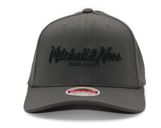Mitchell & Ness Pinscript Redline Snapback Branded Charcoal Cap
