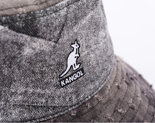 Klobouk Kangol - Denim Mashup Bucket - Black Trompe L'Oeil