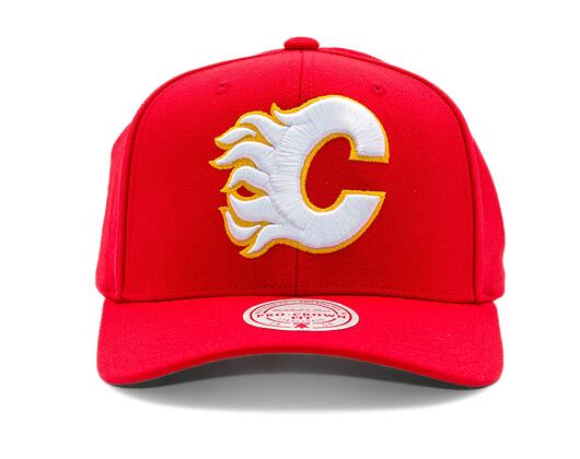 Kšiltovka Mitchell & Ness - Calgary Flames - Team Ground 2.0 Pro Snapback - Red