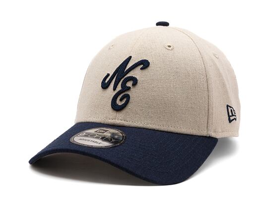 Kšiltovka New Era - Branded Linen 9FORTY - Stone / Navy