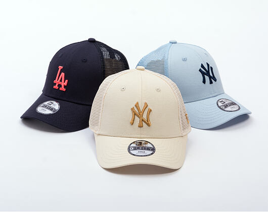 Dětská Kšiltovka New Era - MLB Homefield Trucker 9FORTY - NY Yankees - Cream / Yellow