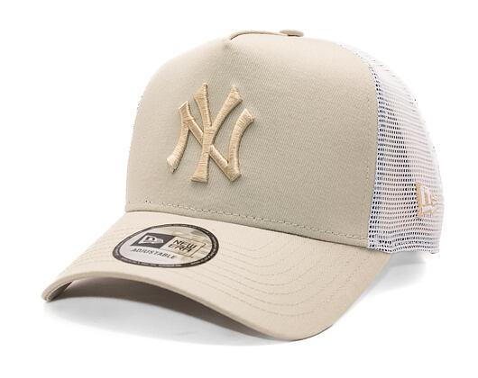 Kšiltovka New Era - MLB League Essential 9FORTY Trucker - NY Yankees - Stone