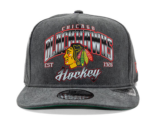 Kšiltovka New Era -  9FIFTY A-Frame NHL Washed - Chicago Blackhawks - Black