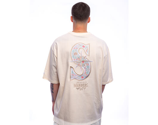 Triko New Era - MLB Infill Oversized Tee - Seattle Mariners - Off White