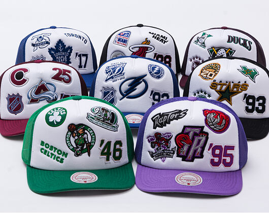Kšiltovka Mitchell & Ness - Gridlock Trucker - Boston Celtics - White