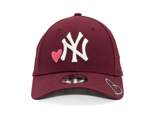 Dětská Kšiltovka New Era - MLB Heart Icon 9FORTY - NY Yankees - Burgundy