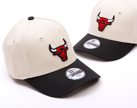 Dětská Kšiltovka New Era - NBA Color Block 9FORTY - Chicago Bulls - Stone / Black