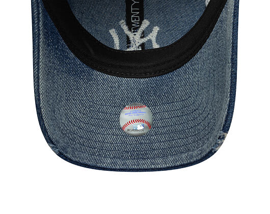 Dámská Kšiltovka New Era - MLB Wash & Distressed Denim 9TWENTY - NY Yankees - Pastel Blue