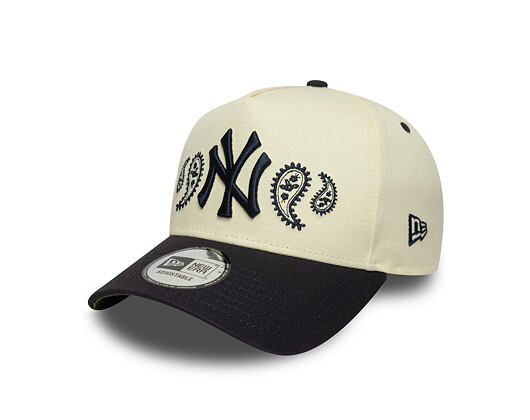 Kšiltovka New Era - MLB Paisley Bandana 9FORTY A-Frame - NY Yankees - Cream / Navy
