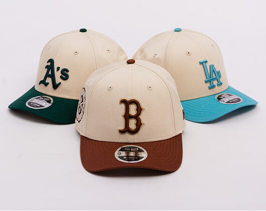 Kšiltovka New Era - MLB WS Patch Retro 9FORTY M-CROWN - Boston Red Sox - Cream / Auburn