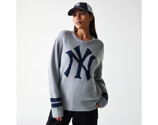 Svetr New Era - MLB Sweater Knit - NY Yankees - Heather Grey