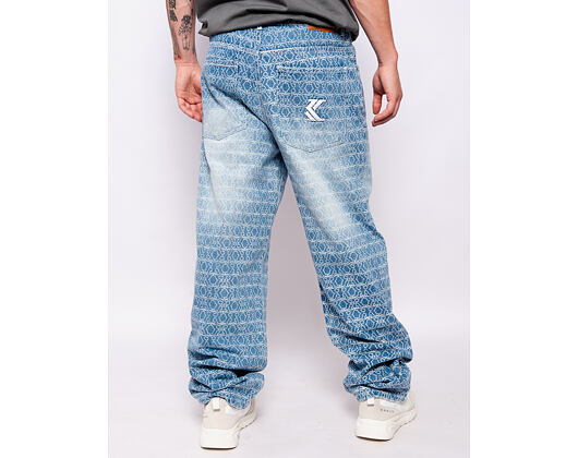 Džíny Karl Kani - Og K Aop Carpenter Straight Leg Jeans Blue