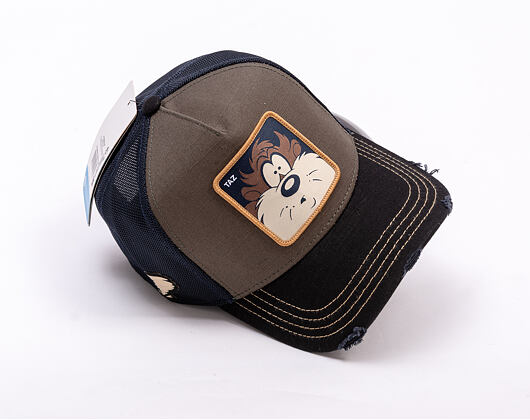 Kšiltovka Capslab - Looney Tunes Trucker - Distress Taz - Black /Brown