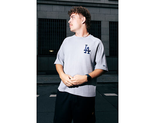 Triko New Era - MLB Waffle Tee - LA Dodgers - Grey