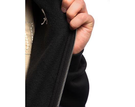 Mikina Karl Kani - Chest Signature Essential Oversized Zip Hoodie - Black