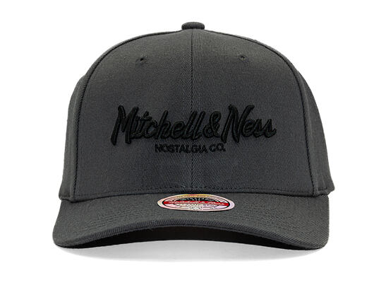 Mitchell & Ness Pinscript Redline Snapback Branded Charcoal Cap