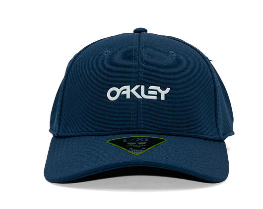 Kšiltovka Oakley - 6 Panel Stretch Metallic Hat - Abyss/White