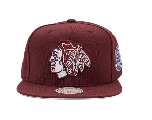 Cap Mitchell & Ness - NHL Fashion Basic Snapback - Chicago Blackhawks - Dark Purple