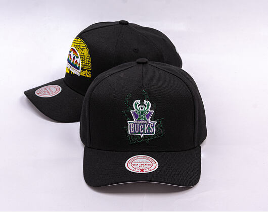 Cap Mitchell & Ness - NBA Tilted Pro Snapback Hwc - Milwaukee Bucks - Black