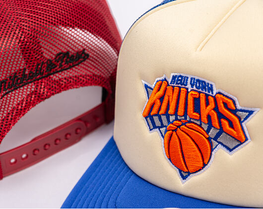 Kšiltovka Mitchell & Ness - NBA Vintage Block Trucker - New York Knicks - Cream